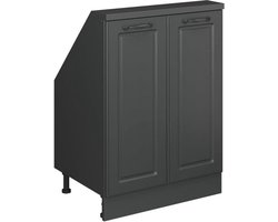 Schuine Dak Kast met 2 Deuren Anthraciet - Ideaal voor Zolderopslag