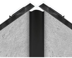 Schulte achterwand -profiel binnenhoek zwart - lengte 255 cm D1901325-68