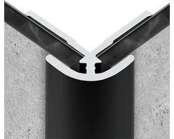 Schulte achterwand - profiel buitenhoek zwart - lengte 210cm - D1901221-68