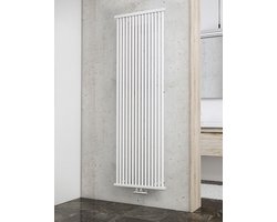 Schulte designradiator Kiel 60 x 180 cm, 1186 Watt, alpine-wit, radiator voor de badkamer, keuken of een andere ruimte in de woning, EP2718060 04