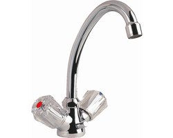 SCHÜTTE Brillant Keukenkraan - Mengkraan - Hoge, Draaibare Uitloop - Chroom