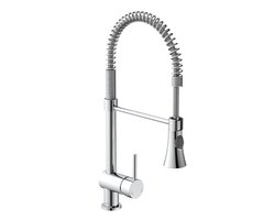 SCHÜTTE Cornwall Design Keukenkraan - Mengkraan - Draaibare Uitloop met Spiraalveer - Chroom