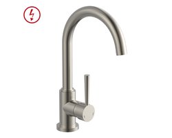 SCHÜTTE Cornwall Design Keukenkraan voor Waterverwarmer met vrije Uitloop - lage Druk - Mengkraan - Hoge, Draaibare Uitloop - Zijdelingse Greep - Roestvrije Staal-Look