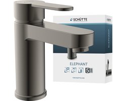 SCHÜTTE ELEPHANT Wastafelkraan - Mengkraan - Met Waste - Grafiet Mat