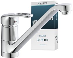 SCHÜTTE Grande Keukenkraan - Mengkraan - Lage, Draaibare Uitloop - Chroom