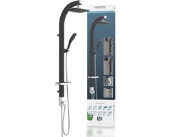 SCHÜTTE MADAGASKAR Douchesysteem - Regendouche - Lengte 121 cm - Zwart & Chroom
