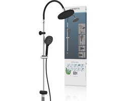 SCHÜTTE MATAO RAIN Douchesysteem - Regendouche - Chroom/Mat Zwart
