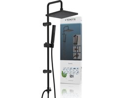 SCHÜTTE TOKYO Douchesysteem - Regendouche - 99 cm Stang - Mat Zwart