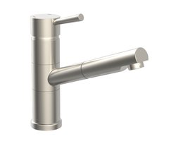 SCHÜTTE Unicorn Design Keukenkraan - Mengkraan - Lage, Draaibare en Uittrekbare Uitloop - Roestvrije Staal-Look