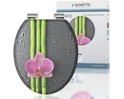 SCHÜTTE WC-Bril 80121 ASIA - MDF-Hout - Soft Close - Verchroomde Scharnieren - Belastbaar tot 175 kg - Decor - 3-zijdige Print