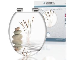 SCHÜTTE WC-Bril 80122 BALANCE - MDF-Hout - Soft Close - Verchroomde Scharnieren - Belastbaar tot 175 kg - Decor - 3-zijdige Print