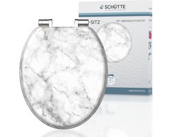 SCHÜTTE WC-Bril 80194 MARMOR STONE - MDF-Hout - Soft Close - Verchroomde Scharnieren - Belastbaar tot 175 kg - Decor - 3-zijdige Print