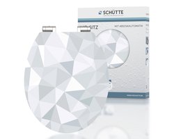 SCHÜTTE WC-Bril 80545 DIAMOND - High Gloss - MDF-Hout - Soft Close - Verchroomde Scharnieren - Belastbaar tot 175 kg - Decor - 1-zijdige Print