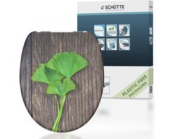 SCHÜTTE WC-Bril 82154 GINGKO&WOOD - Duroplast - Soft Close - Verchroomde Scharnieren - Decor - 1-zijdige Print
