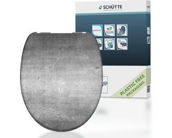 SCHÜTTE WC-Bril 82155 INDUSTRIAL GREY - Duroplast - Soft Close - Verchroomde Scharnieren - Decor - 1-zijdige Print