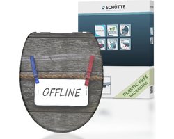 SCHÜTTE WC-Bril 82157 OFFLINE - Duroplast - Soft Close - Verchroomde Scharnieren - Decor - 1-zijdige Print