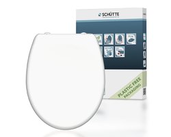SCHÜTTE WC-Bril 82300 WHITE - Duroplast - Soft Close - Afklikbaar - RVS-Scharnieren - Belastbaar tot 175 kg - Gelakt - Wit