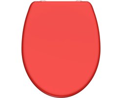 SCHÜTTE WC-Bril 82308 RED - Duroplast - Soft Close - Afklikbaar - RVS-Scharnieren - Gelakt - Rood