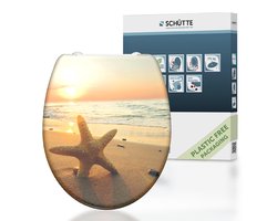 SCHÜTTE WC-Bril 82373 SEA STAR - Duroplast - Soft Close - Afklikbaar - RVS-Scharnieren - Belastbaar tot 175 kg - Decor - 3-zijdige Print