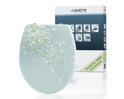SCHÜTTE WC-Bril 82381 FLOWER IN THE WIND - Duroplast - Soft Close - Afklikbaar - RVS-Scharnieren - Belastbaar tot 175 kg - Decor - 3-zijdige Print