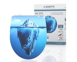 SCHÜTTE WC-Bril 82579 ICEBERG - High Gloss - Duroplast - Soft Close - Afklikbaar - RVS-Scharnieren - Belastbaar tot 175 kg - Decor - 1-zijdige Print