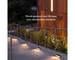 Schutting verlichting | Buitenlamp | Solar wandlamp buiten | Koffiekleur | zonne-energie geschikt voor schutting | Set van 2 stuks | Buitenverlichting | Waterdicht | Verlichtingstijd 8 tot 10 uur | Lichte controle | Eenvoudig te installeren