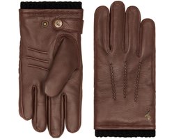 Schwartz & von Halen Handschoenen Heren - William (bruin) - Leer - 100% geitenleer (nappa) - Ultra Warm Fleece - Bruin - 8,5 / S