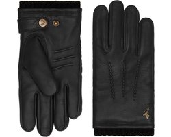 Schwartz & von Halen Handschoenen Heren - William (zwart) - Leer - 100% geitenleer (nappa) - Ultra Warm Fleece - Zwart - 8,5 / S