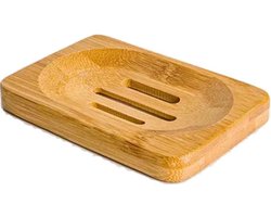 Scoby - 2 x Houten Zeephouder - Bamboe Zeepbakje - Zeepplankje & Gastenzeep Houder - Soap Dish - 2 Stuks