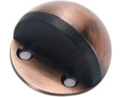 Scoby - Deurstopper - Zelfklevend - Ronde Deurstopper - Door Stopper - 4,5x4,5x2,5cm - RVS/Rood/Brons