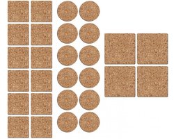 Scoby - Kurk Meubelpads Antislip – Vloerbescherming tegen krassen - 28 stuks, 3 varianten