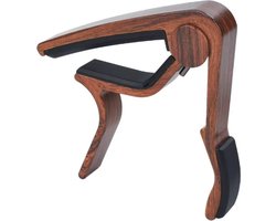 Scoby - Luxe Aluminium Gitaar Capo - Capodaster voor Akoestische & Elektrische Gitaar - Ukelele - Deluxe Hout Look