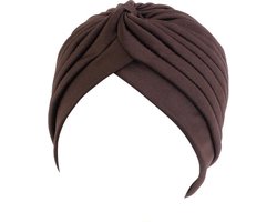 Scoby - Tulband - Dames Hoofdwrap - Hoofddoek - Head Wrap - Slaapmuts - Damesmuts - Chemo Muts - Bruin