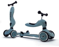 Scoot & Ride Highwaykick 1 – 2-in-1 Kinderstep – Loopfiets en Step in Één – Zonder Gereedschap Ombouwbaar – Veilig en Stabiel – Steel