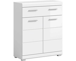 Scout staande kast breed wit hoogglans MDF TZ wit NB - 31x74x88cm