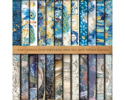 Scrapbook Papier Blue Dream - 24 Vellen, 152 x 152 cm - Decoupage Papiervellen voor Scrapbooking Album Accessoires & Benodigdheden - DIY Craft Papers voor Gift Card Arts Craft