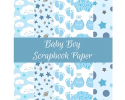 Scrapbook Papier Jongen - Baby Thema Knutselpapier Set voor Kaarten Maken en Decoraties