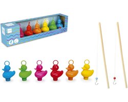 Scratch Active Play: KERMISEENDEN-SET 'REGENBOOG' met 6 eendjes & 2 hengels, in doos 50x9x12cm, de kleurencombinatie kan wijzigen, 3+
