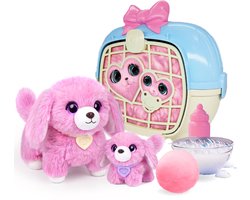 Scruff a Luvs - Mystery knuffels Mama & Baby in Draagmand - Hondenfamilie Speelset