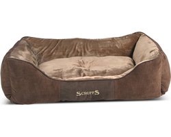 Scruffs Chester Box Bed - Hondenmand Stevig - Anti-Slip - Wasbaar - Bruin - L - 75 x 60 cm