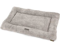 Scruffs Cosy benchkussen - Zacht Hondenkussen - Anti-Slip - Imitatie su�de - Grijs - S - 75 x 52 cm