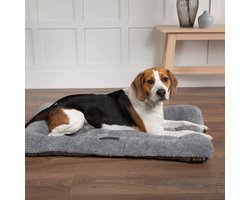 Scruffs Cosy benchkussen - Zacht Hondenkussen - Anti-Slip - Imitatie su�de - Grijs - XL - 120 x 75 cm