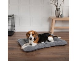 Scruffs Cosy benchkussen - Zacht Hondenkussen - Anti-Slip - Imitatie su�de - Grijs - XS - 60 x 45 cm