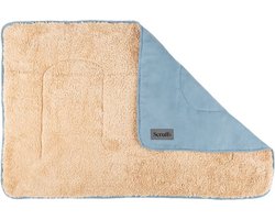 Scruffs Cosy Blanket & Bone Toy Set - Dubbelzijdige deken met Pluche Knuffel - Blauw - 110 x 72.5 cm