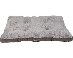 Scruffs Cosy - Comfortabel hondenkussen in 4 kleuren - Met imitatie suède buitenvoering en superzachte binnenvoering - 100 x 70 cm - Grijs - 82 x 58 cm
