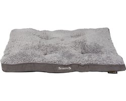 Scruffs Cosy - Comfortabel hondenkussen - Met imitatie suède buitenvoering en superzachte binnenvoering - Grijs - 82 x 58 cm