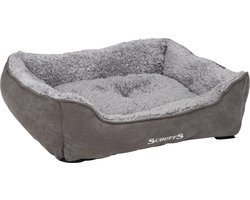Scruffs Cosy - Comfortabele Zacht Gevoerde Hondenmand - Grijs - Medium 60 x 50 cm