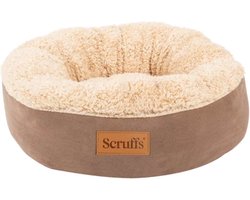 Scruffs Cosy donutmand - Comfortabel en Voordelig met Zachte binnenvoering en Imitatie suède buitenvoering - 4 kleuren - Ø 45 cm - Caramel Brown
