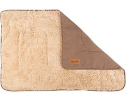 Scruffs Cosy - Zachte hondendeken - Tweezijdig te gebruiken met heerlijk zachte binnenvoering - 110 x 75cm - Caramel Brown
