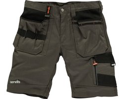 Scruffs Slijtvaste werkshort - donkergrijs - maat 46 - met extra zakken en lussen